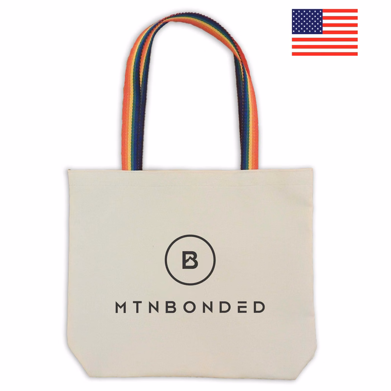"Rainbow" Cotton Tote Bag 14.5 X 3 x 12" TB1412