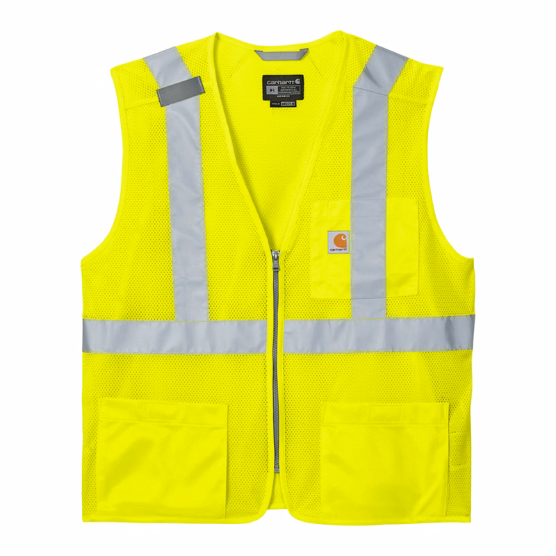 Carhartt ANSI Class 2 High-Visibility Mesh Zip Vest