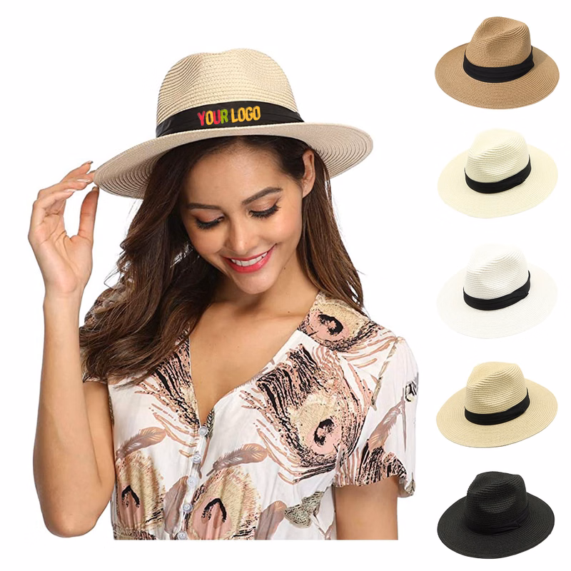 Wide Brim Roll up Fedora Straw Hat