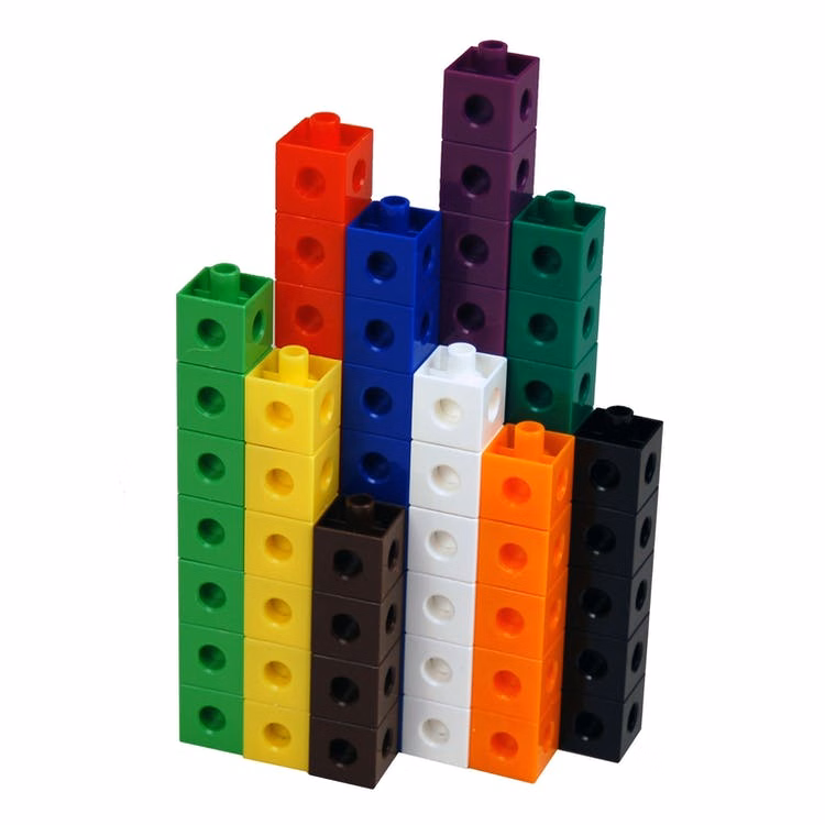 Plastic Linking Cubes - 100 Pack 3 Years & Up