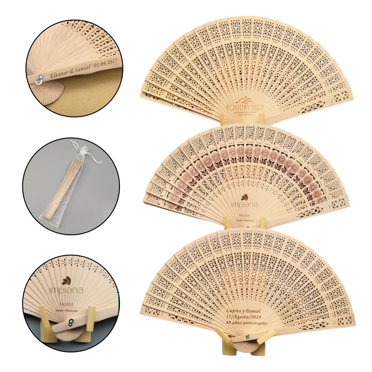 Wood Folding Hand Fans 1