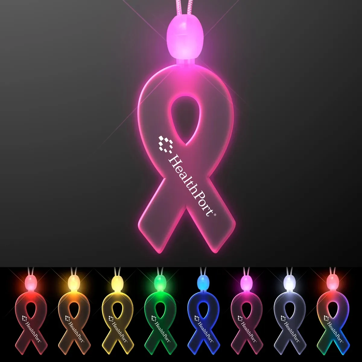 Light-up acrylic ribbon LED necklace 1