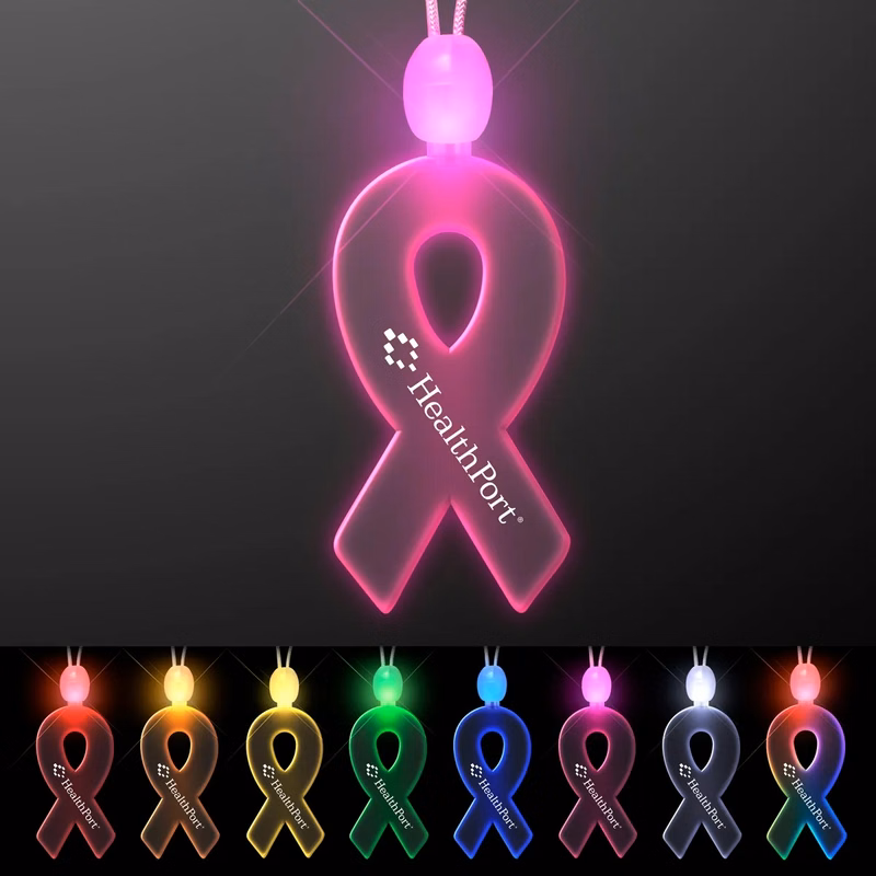 Light-up acrylic ribbon LED necklace