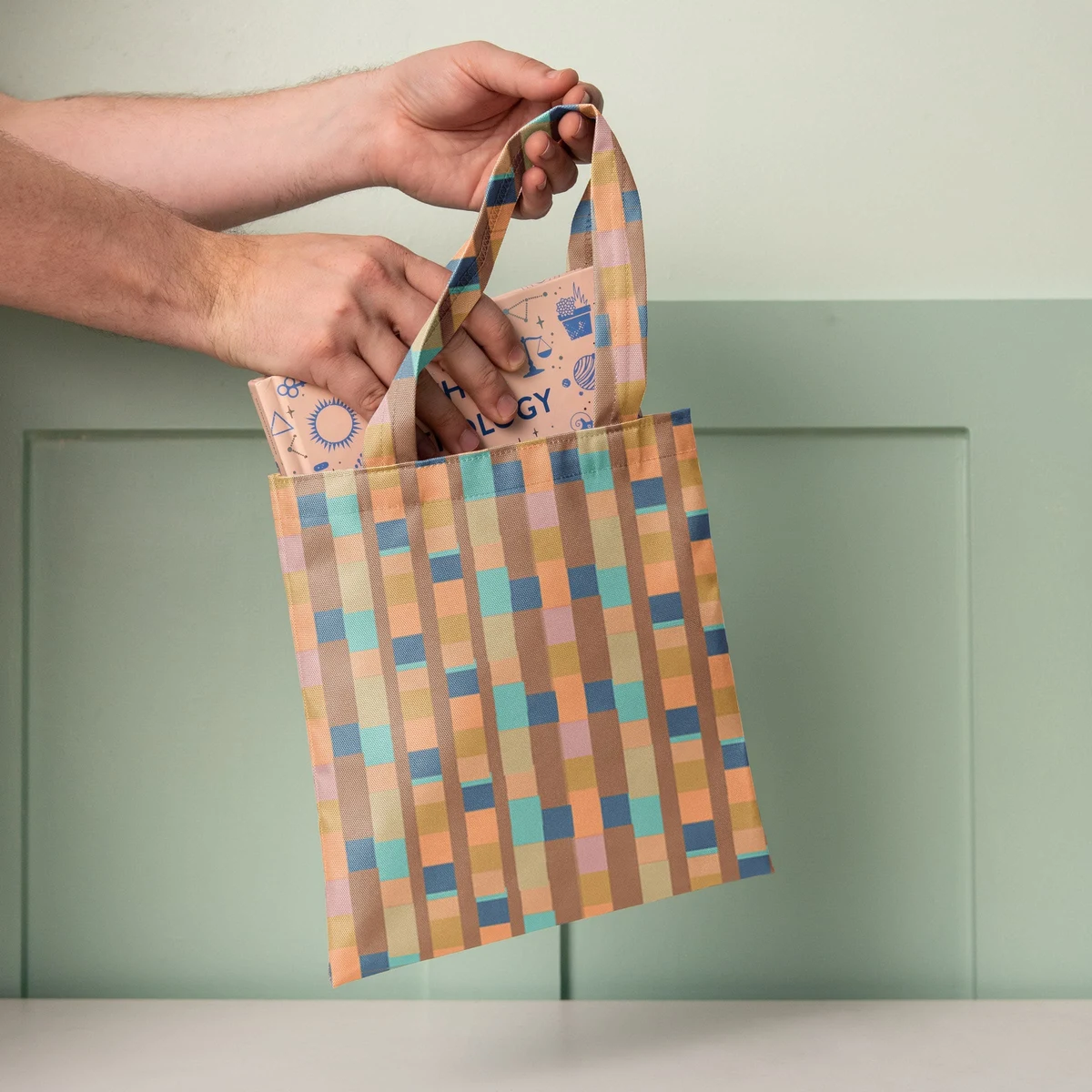 Teeny Tiny Tote - 4Cp Poly, custom tote bag with logo imprint 1