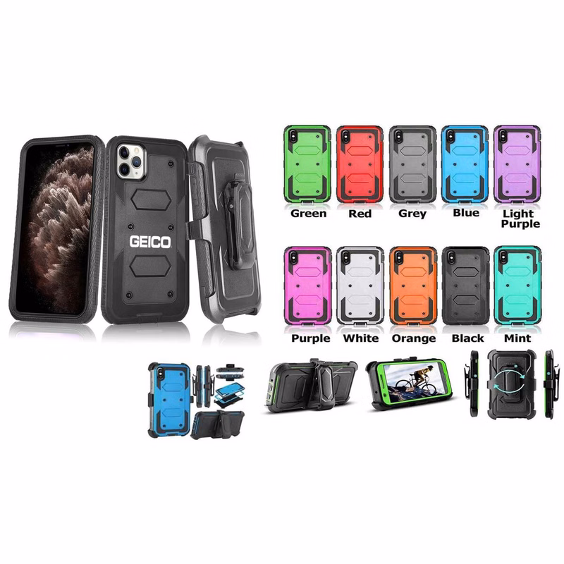 Kidder iBank® iPhone 16 Shockproof Case with Belt Clip and a kickstand