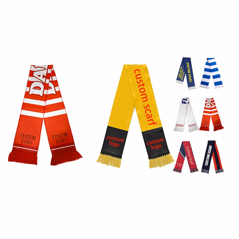 Full Color Custom Sports Fan Scarf with Tassel