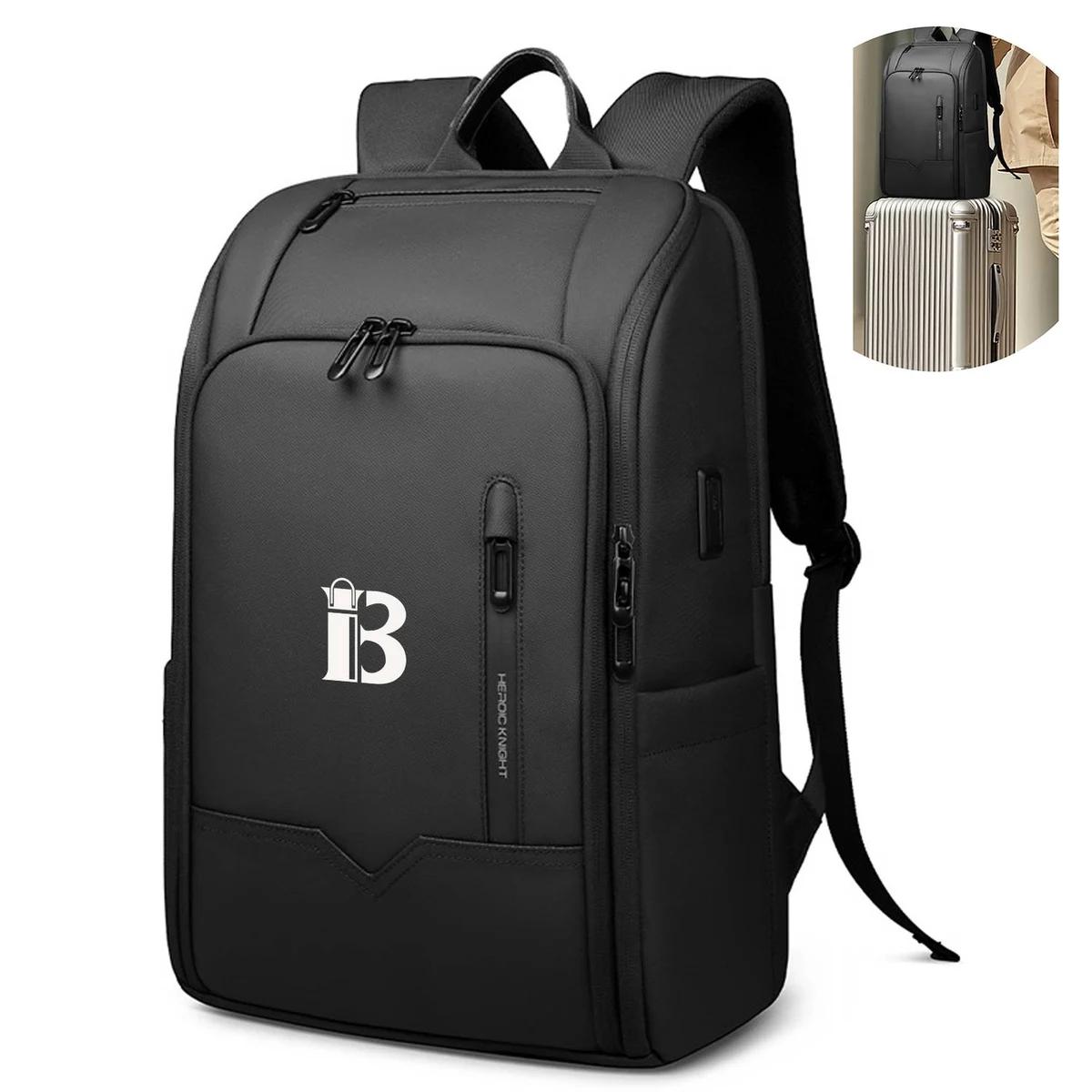 Large Travel Oxford Laptop Backpack w/ USB Port 1