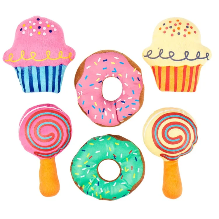 Squeaker Dog Toys - Assorted Dessert Shapes 1