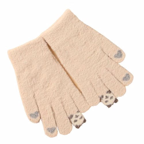 Women's Soft Cotton Gloves with Sensitive Touch, Animal Ring Finger, and Custom Logo