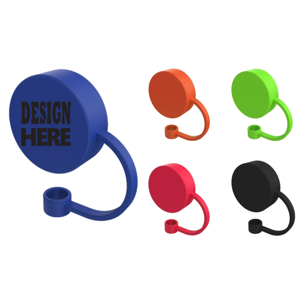 Custom Round Silicone Drink Straw Cover 1