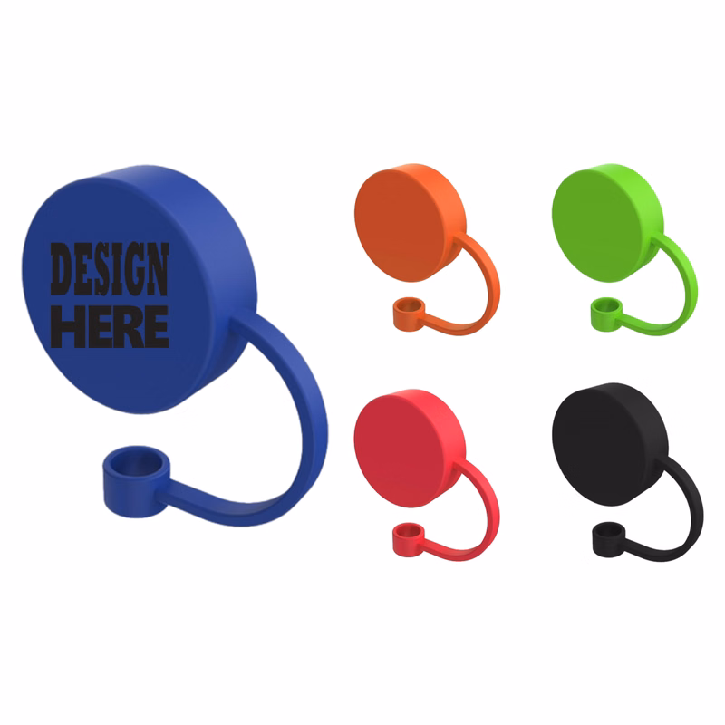 Custom Round Silicone Drink Straw Cover