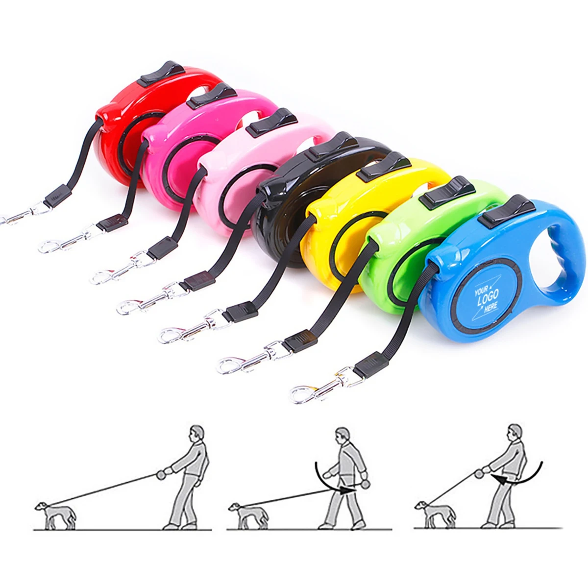 10' Retractable Nylon Dog Leash 1