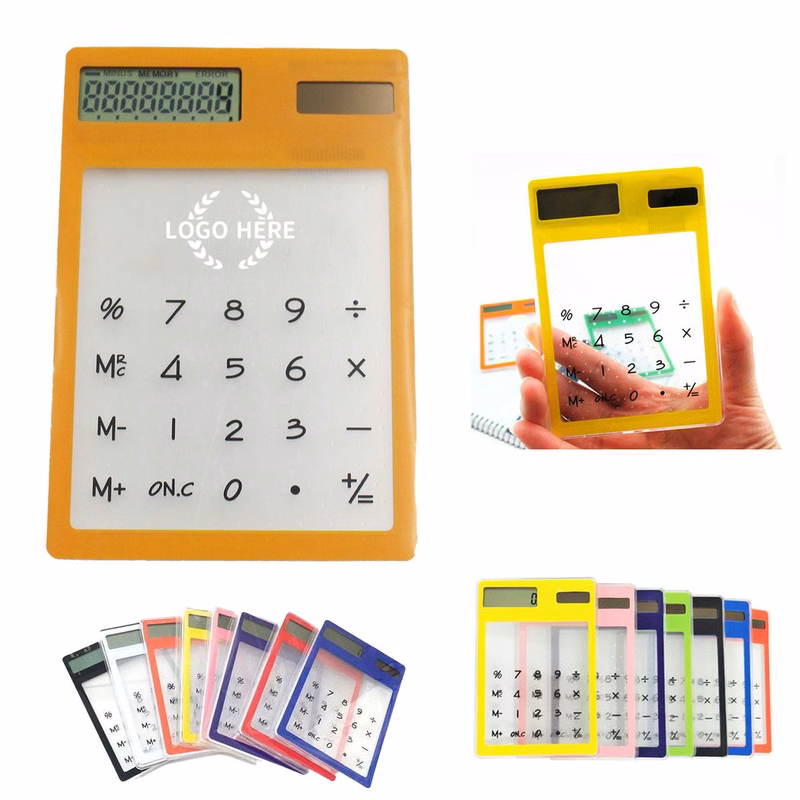 Portable Transparent Solar Touch Calculator