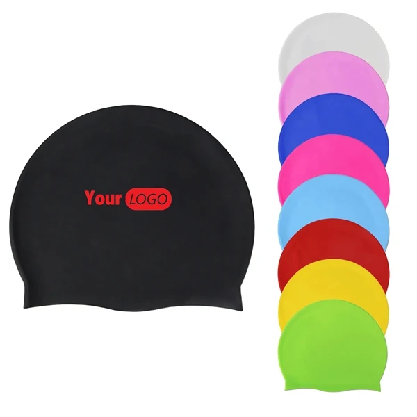 MOQ 100 Waterproof Silicone Swimming Cap 1