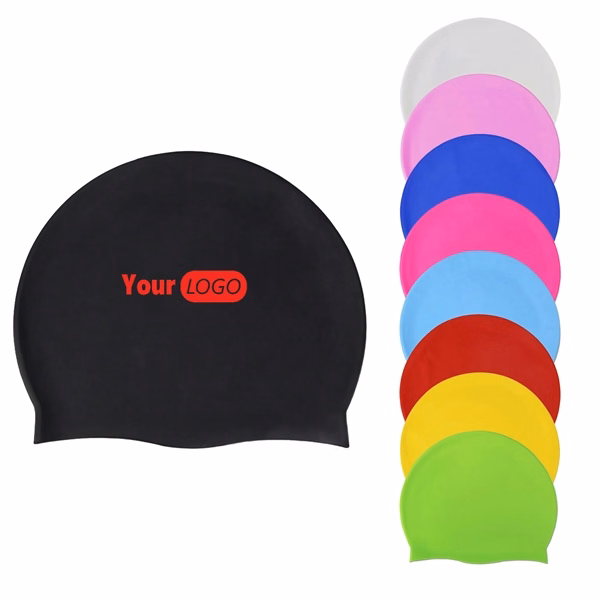 MOQ 100 Waterproof Silicone Swimming Cap