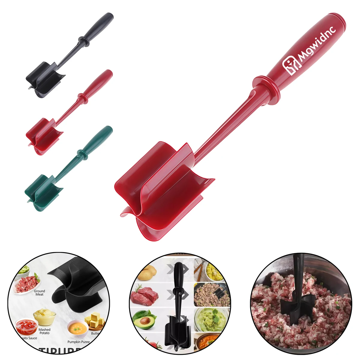 Handheld Meat Chopper Mixer Tool for Grinding, Stirring 1