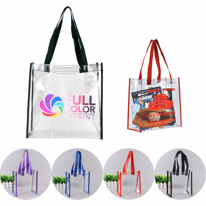 MOQ 50pcs Game Day Clear Tote