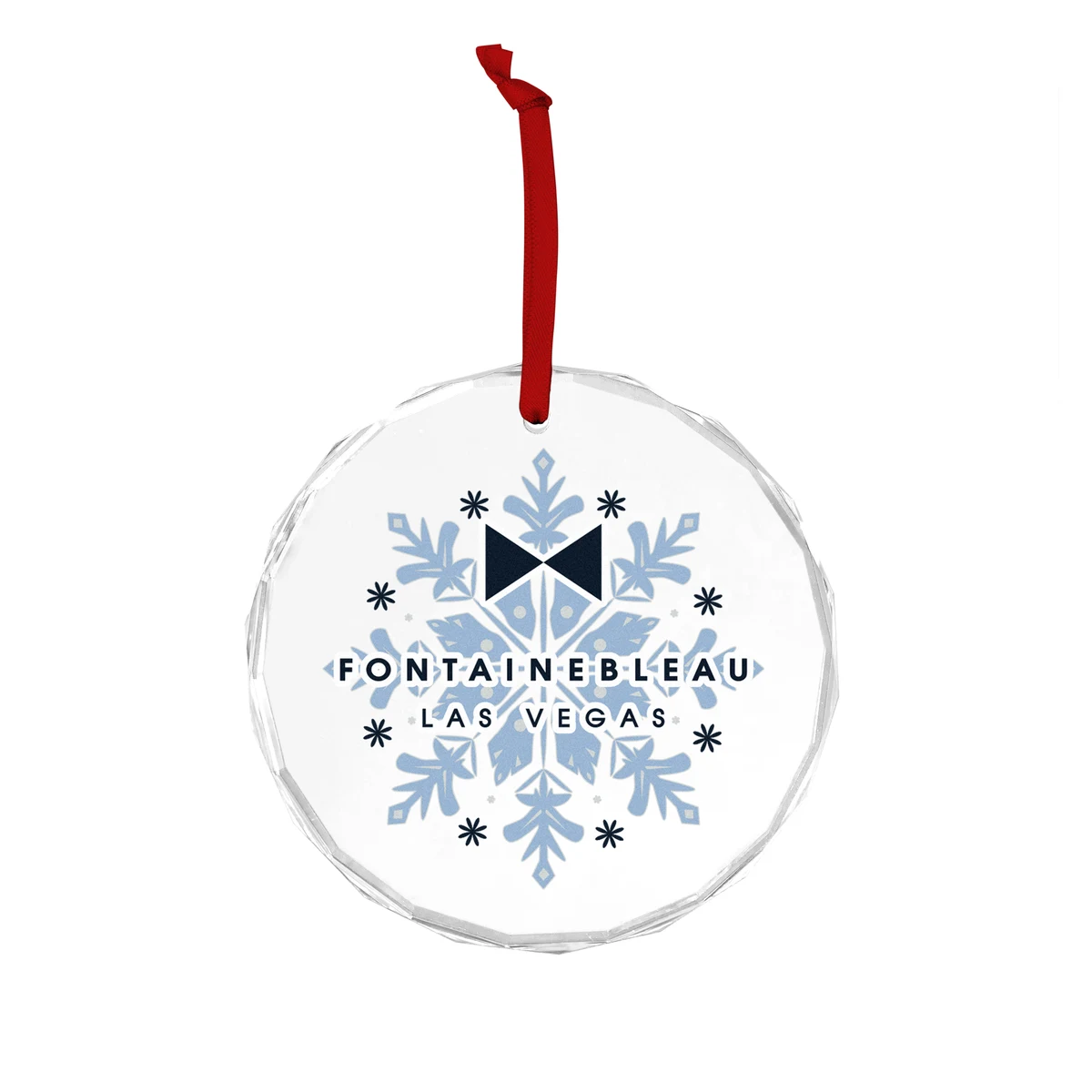 Faceted Glass Holiday Ornament 1
