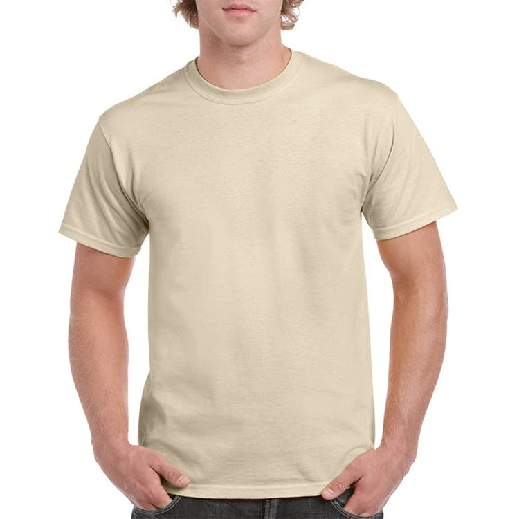 Gildan Cotton Men's T-Shirts Sand Medium 1