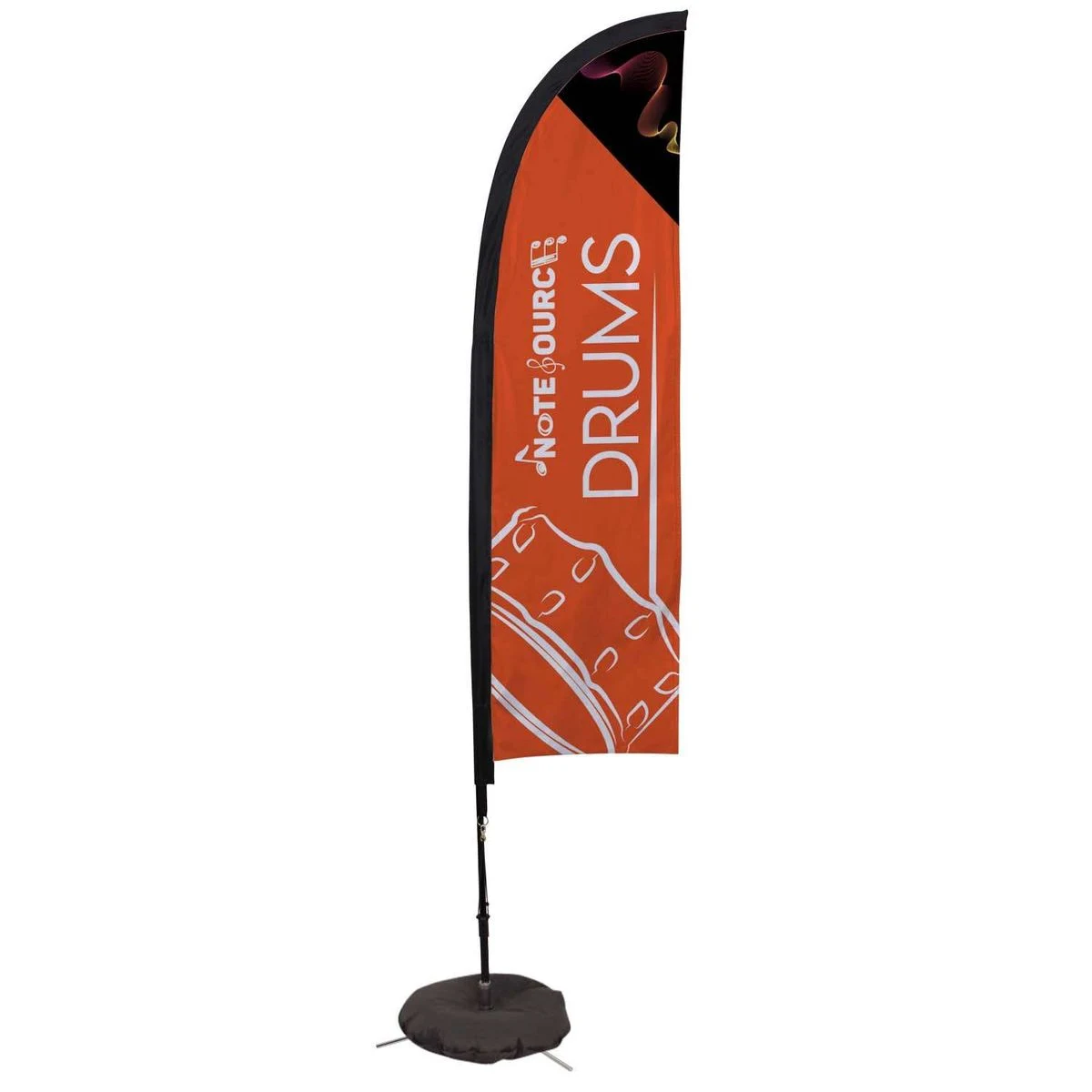 7' Elite Blade Nylon Sail Sign Kit (Single-Sided with Scissor Base) 1