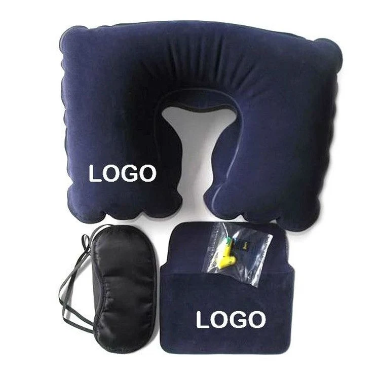Airline Travel Kit with U Shaped Pillow/ Goggles and Earplug 1