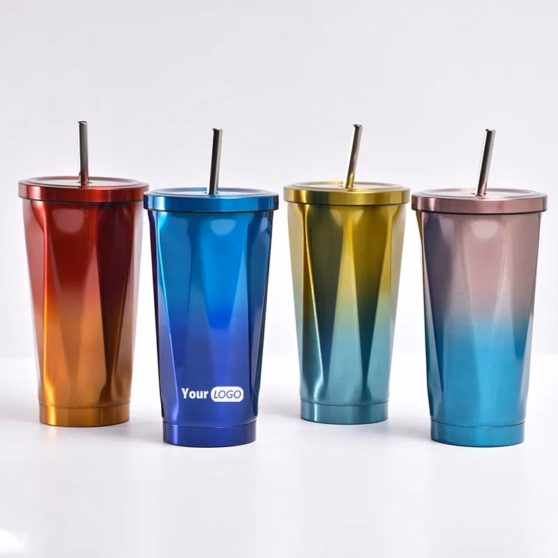 Stainless Steel Mug With Straw