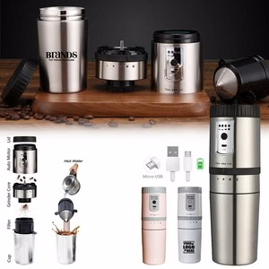 Portable Electric Coffee Maker Grinder