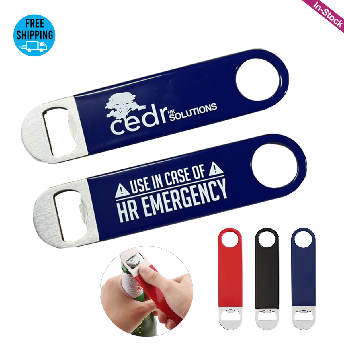 Heavy Duty Stainless Steel Vinyl Bottle Opener 1