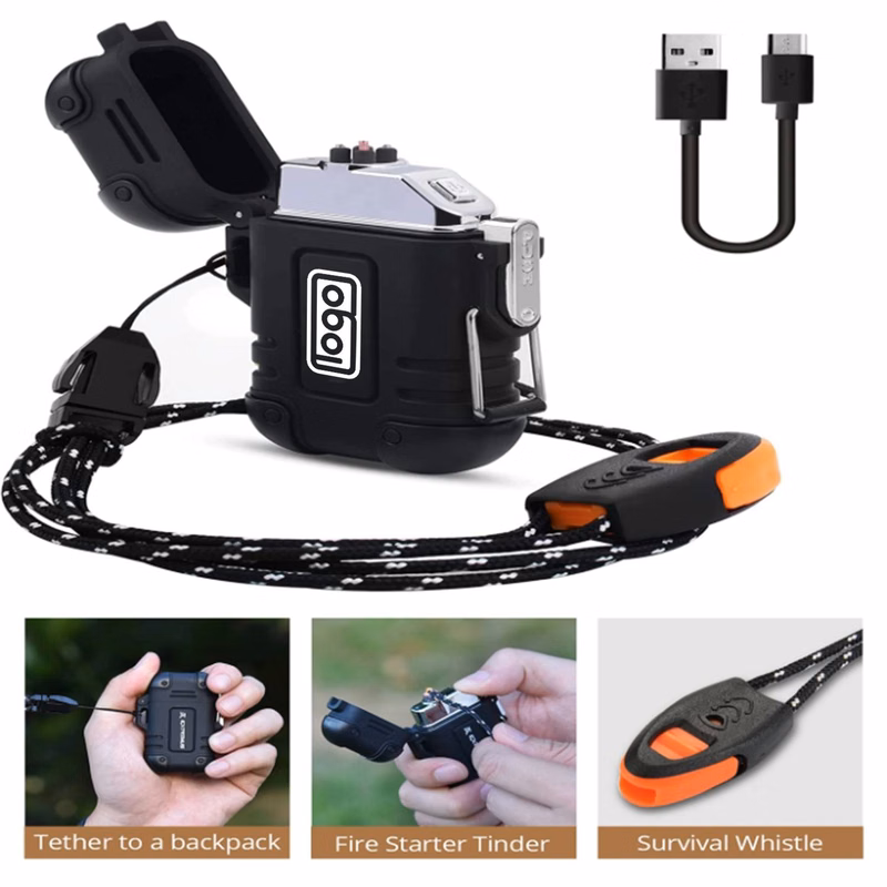 Outdoor Windproof Lighter Double Arc