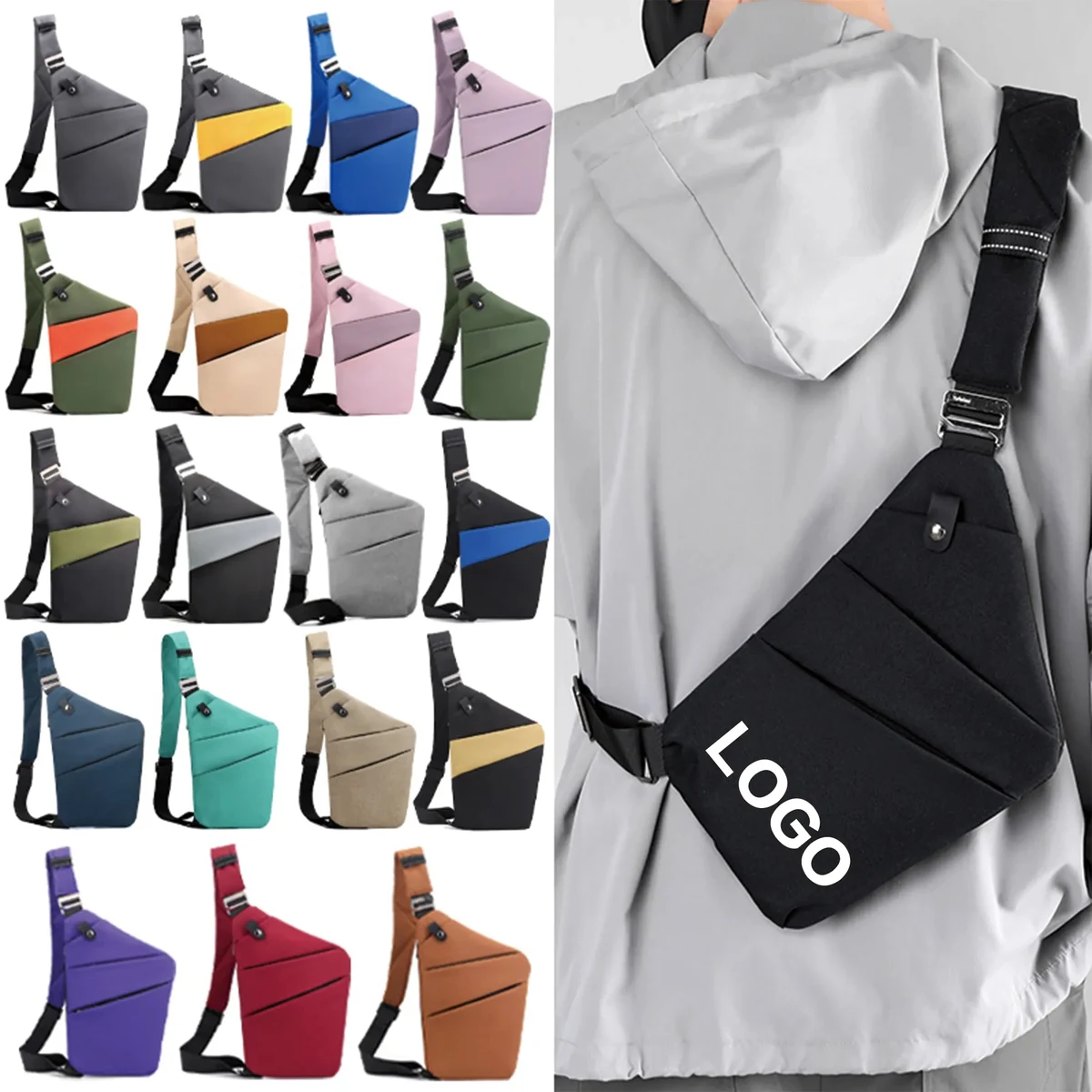 Anti Theft Close Fitting Sling Chest Bag 1