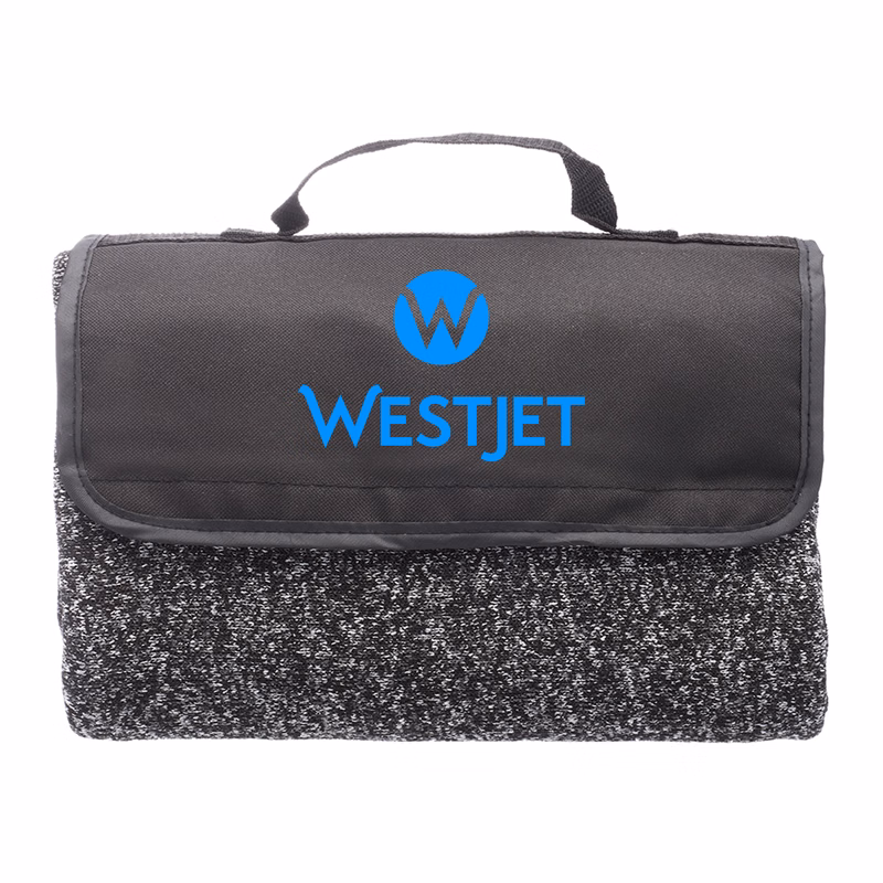 Wagon Train Roll-Up Picnic Blanket (2 Color Imprint)
