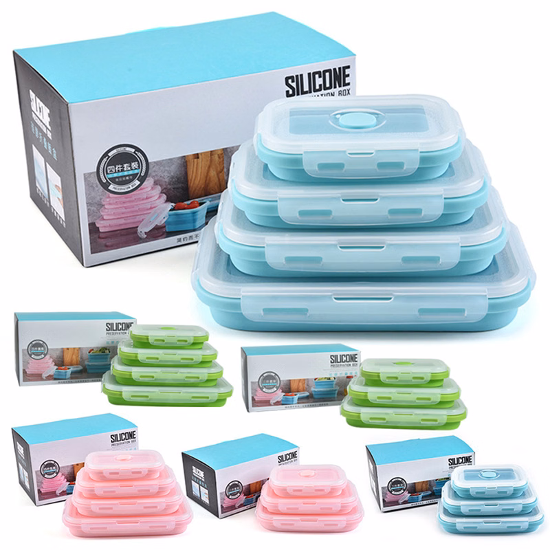 Silicone Food Salad Storage Containers