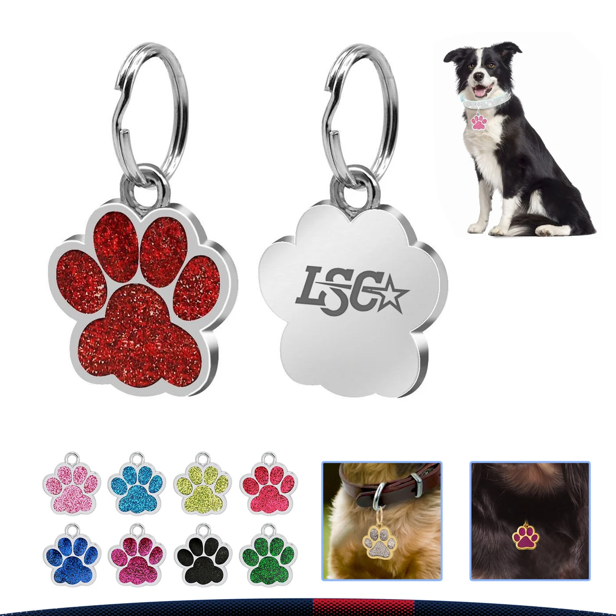 Rhinestone Pet Tag 1