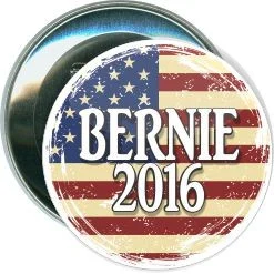 Sanders, Round Flag, Political Button 1