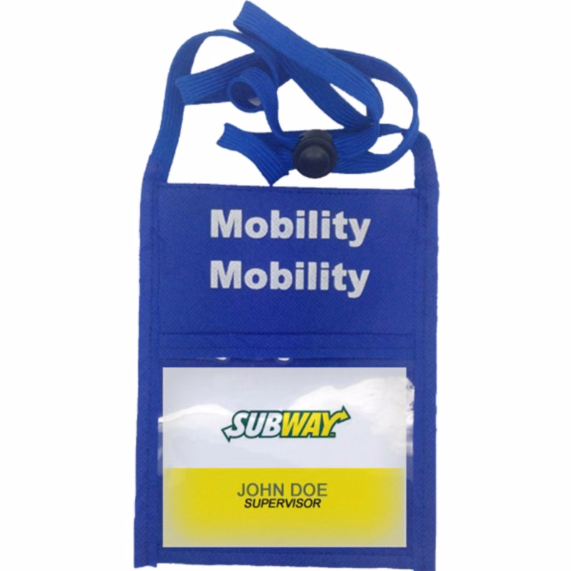 Standard Event Pouch w/ back zipper and 3/8" Lanyard