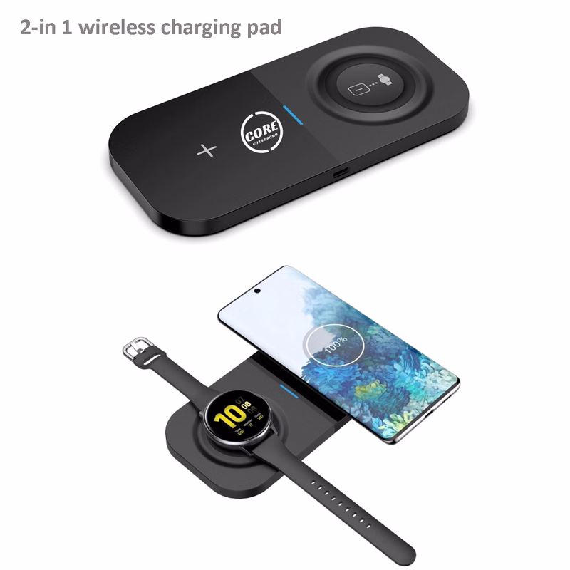 2 in 1 Fast Wireless Charger Station