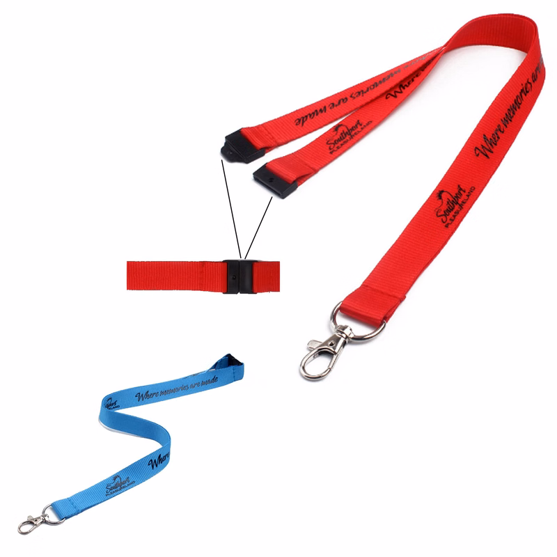 3/4" Silkscreen Polyester Lanyard