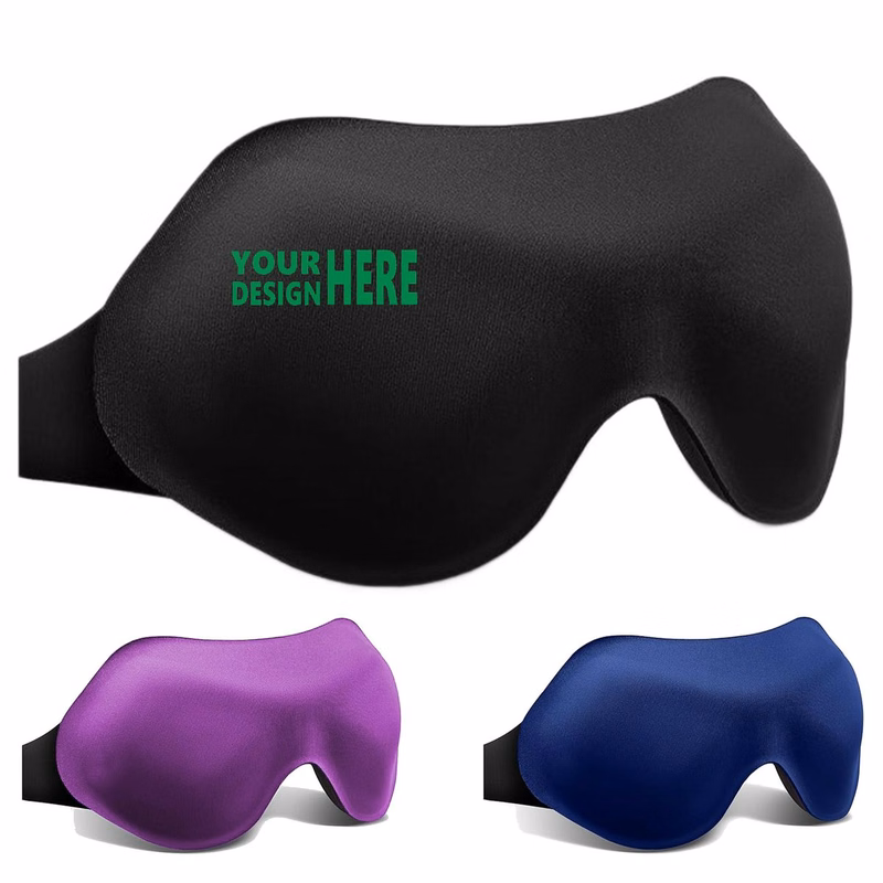 3D Contoured Sleep Eye Mask Customizable Travel Blindfold