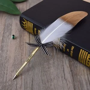 Feather Pen With Ribbon 1