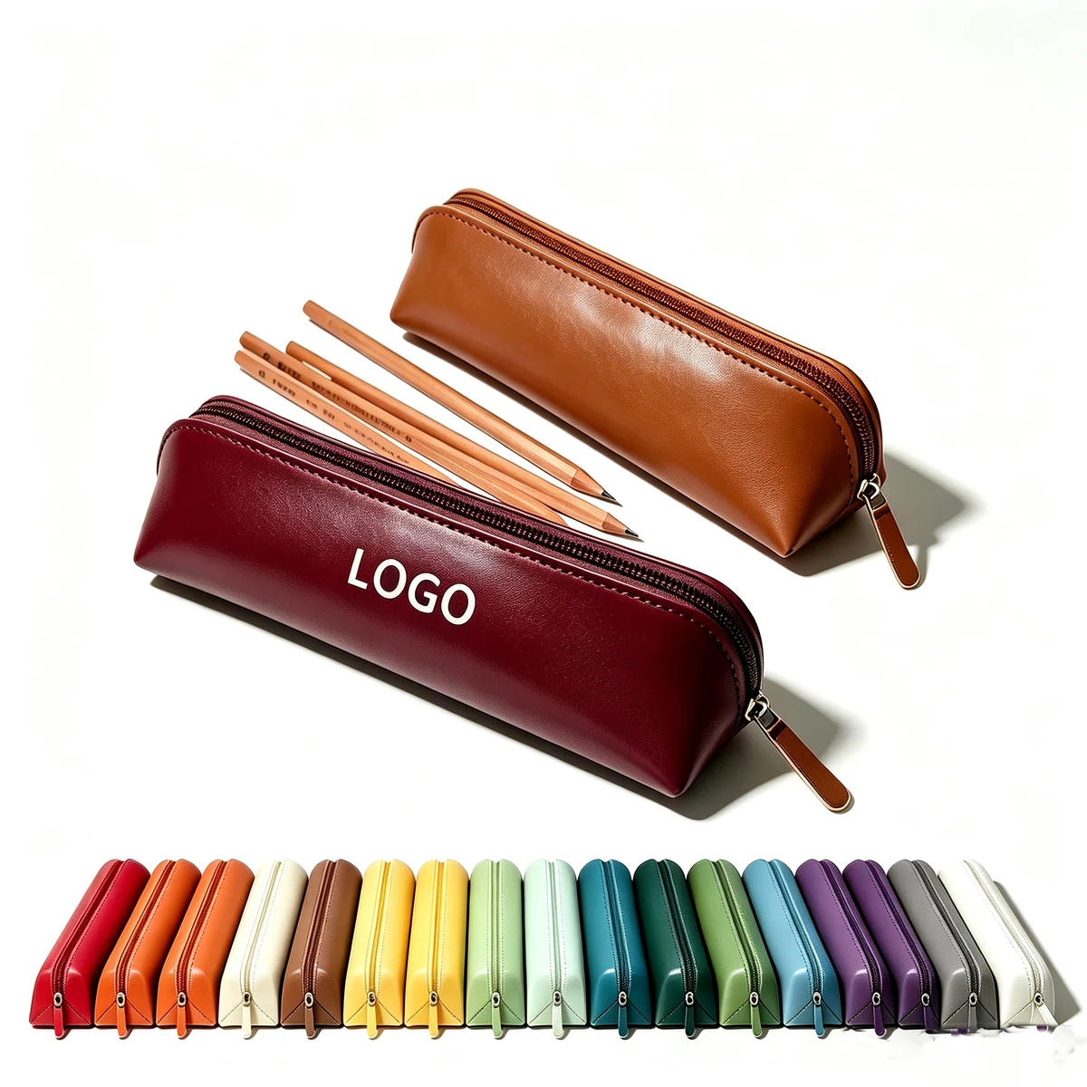 Stylish Triangle PU Pencil Case 1