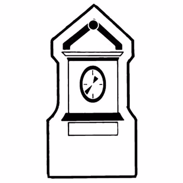 Clock Tower Key Tag - Spot Color