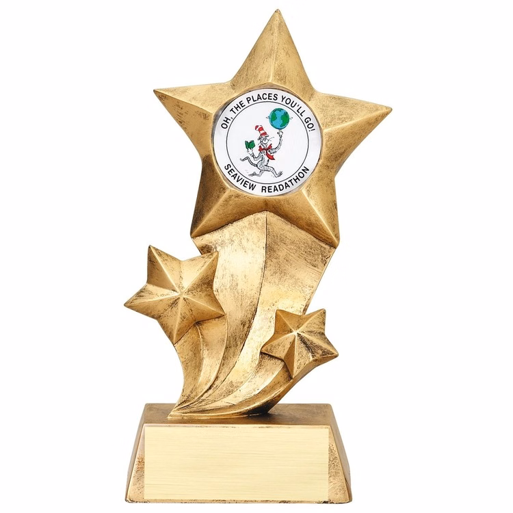 2" Insert Holder 9 1/2" Tall Star Stand Award