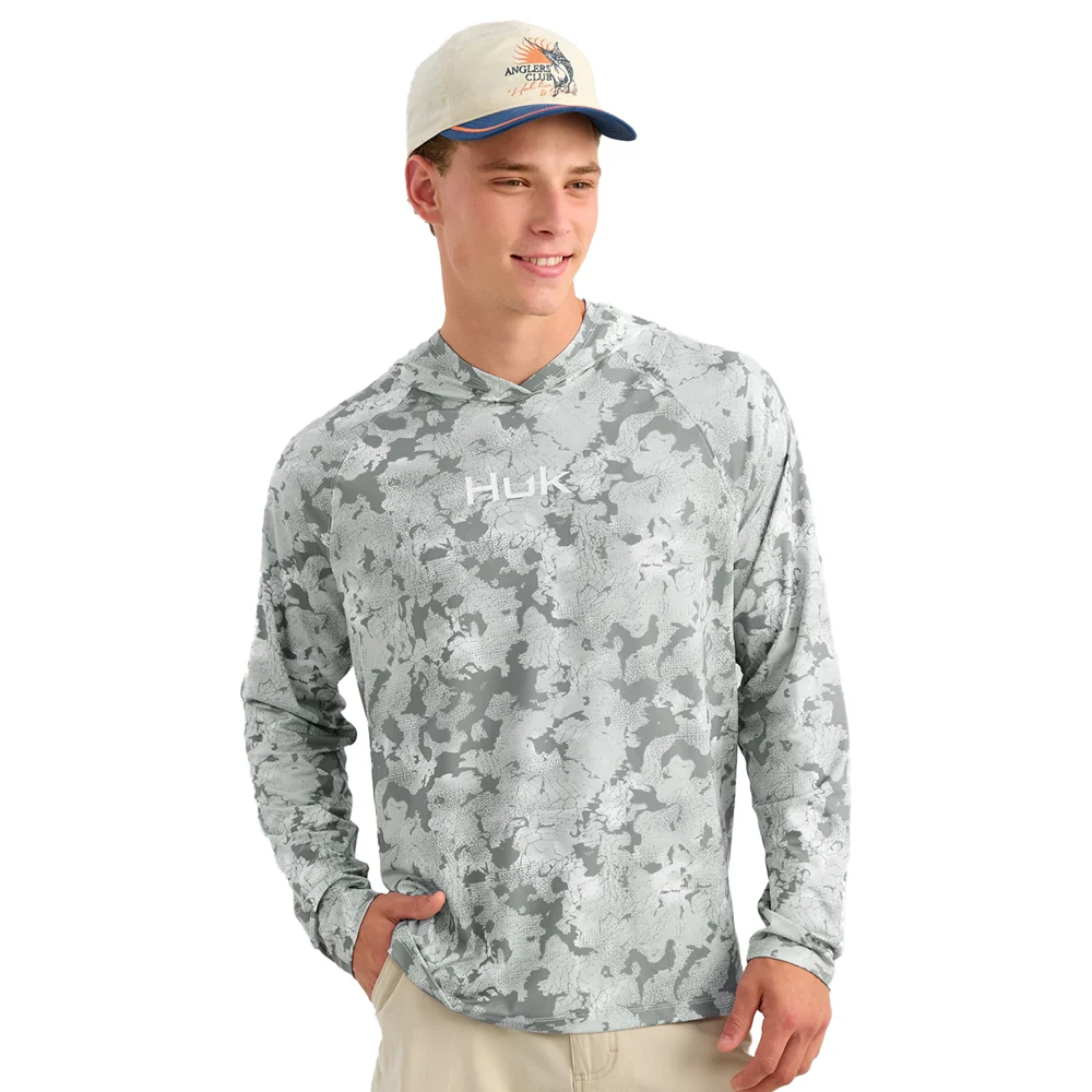 Huk® Men's Ultra-Light Printed Fishing Hoodie with Custom Logo, custom hoodie or sweatshirt with logo imprint 1