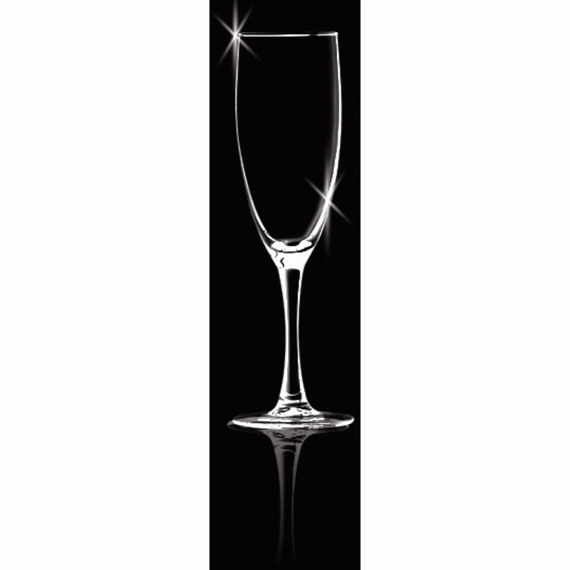 5.75 Oz. Champagne Flute Glass w/Tapered Stem