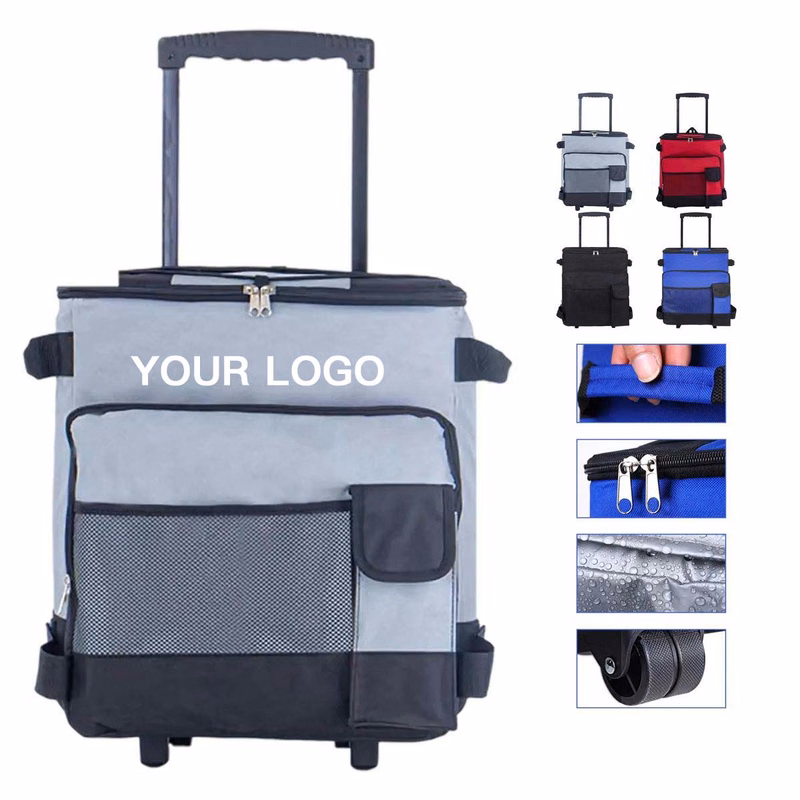 Portable Rolling Cooler Bag with Extendable Handle