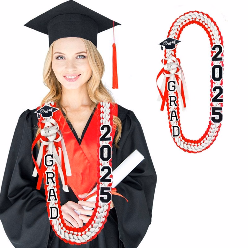 Handmade Double Braided Ribbon Graduation Leis