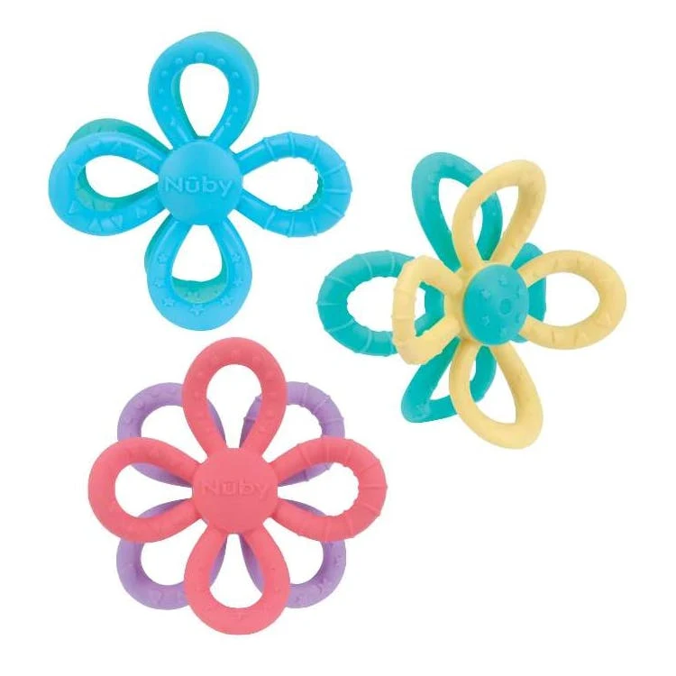 Nuby Fun Loops Teethers Flower Shapes 2 Pack 1