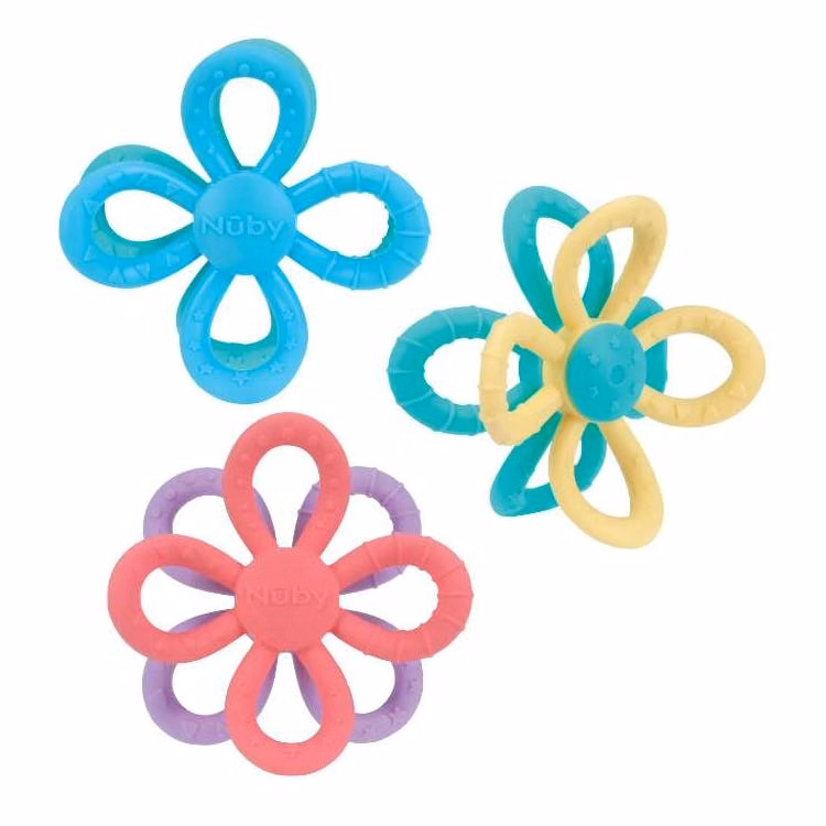 Nuby Fun Loops Teethers Flower Shapes 2 Pack