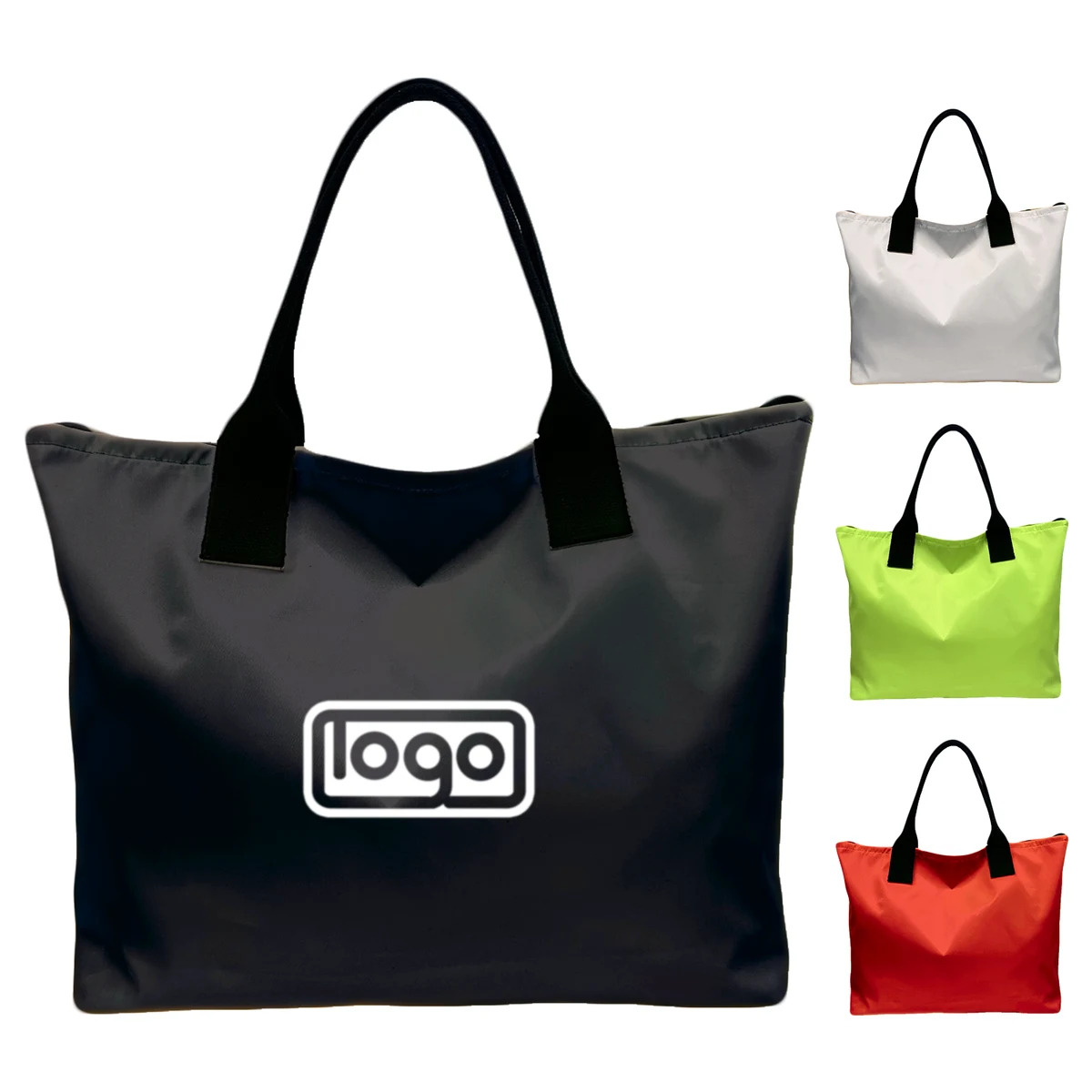 Large Capacity Polyester Tote Bag, custom tote bag with logo imprint 1