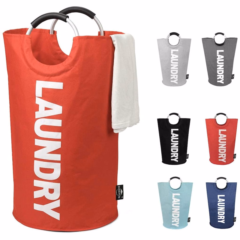 Aluminum Handles Collapsible Fabric Laundry Basket